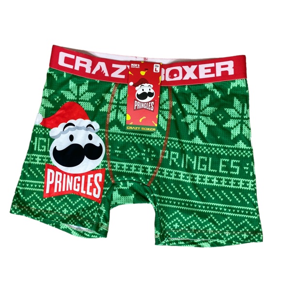 Crazy Boxer Pringles Santa Logo Men’s Boxer Briefs Size L - Picture 2 of 7
